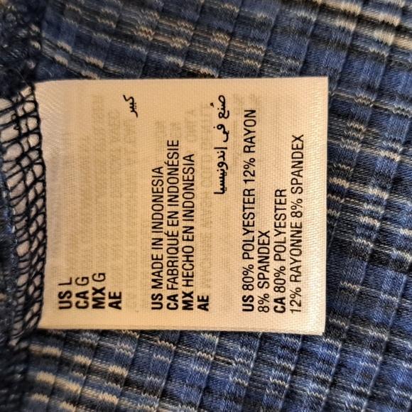 INC International Concepts Blue Fitted Tank Top Size Large - Picture 5 of 8